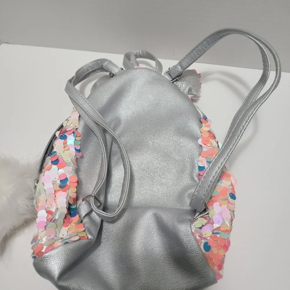 Justice Little girls unicorn‎ backpack purse (small) with initial L